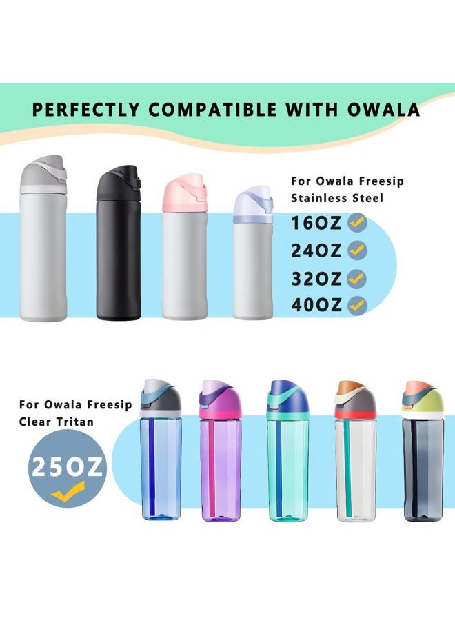 NTIERA Replacement Lid for Owala Freesip Water Bottle, Compatible with Owala Lid and Cap, Premium Accessories for 16oz 24oz 32oz 40oz Bottles,Leak-Proof,BPA-Free(Mint Green) - Image 2