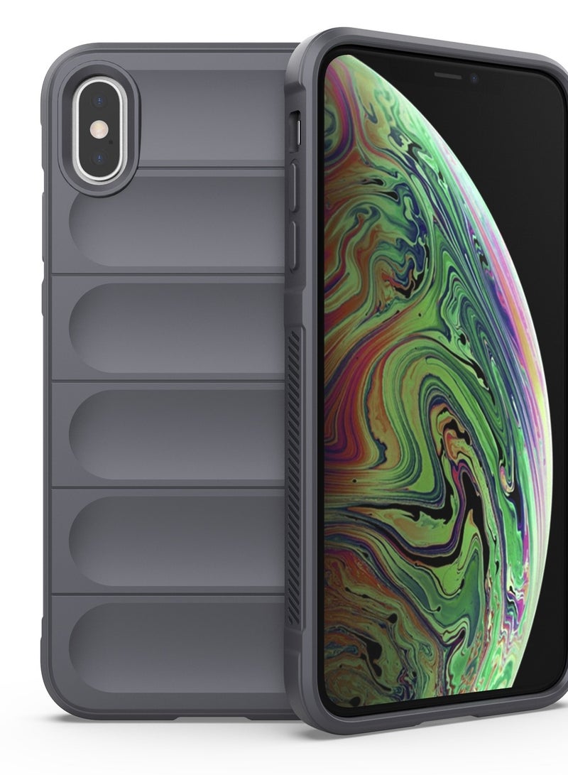 Phone case cover Magic Shield TPU + Silicone Shockproof Phone Case For Iphone X / XS (Dark Grey)