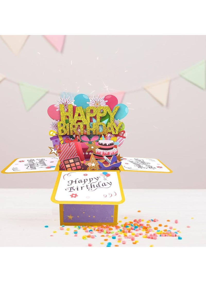 phomemo 3D Happy Birthday Card, Paper Pop Up Birthday Cards Greeting Cards with Blank Card and Envelope, Unique Birthday Gift for Women Men Kids Husband Wife Mom Dad Daughter - Image 5