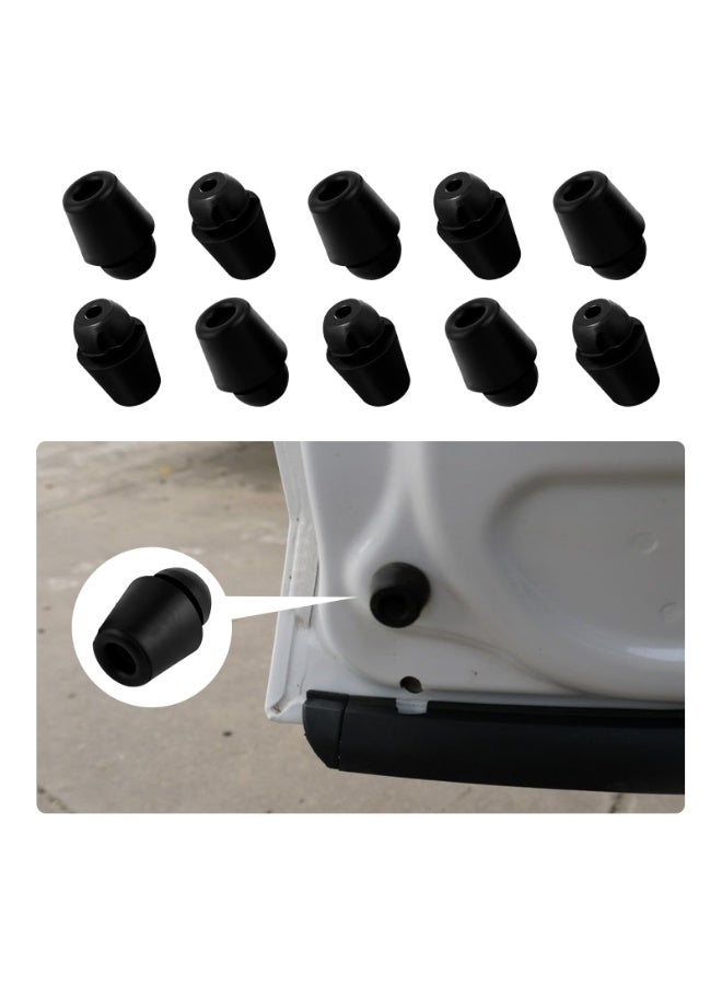 10PCS Car Door Shock Absorber, Rubber Bumper Stopper Pads for Front and Rear Doors, Universal Vehicle Door Side Cushion Guards (Black) - Image 1