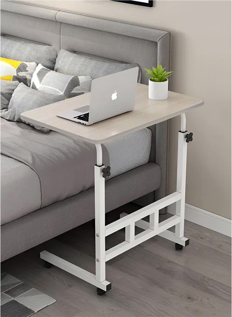 Toshionics Upgraded Metal Base Adjustable Height Multipurpose Laptop Table with Wheels Mobile Computer Desk for Work from Home Study Gaming Portable Overbed Table Sofa Table Bedside Desk Rolling Workstation for Home and Office Use - Image 5