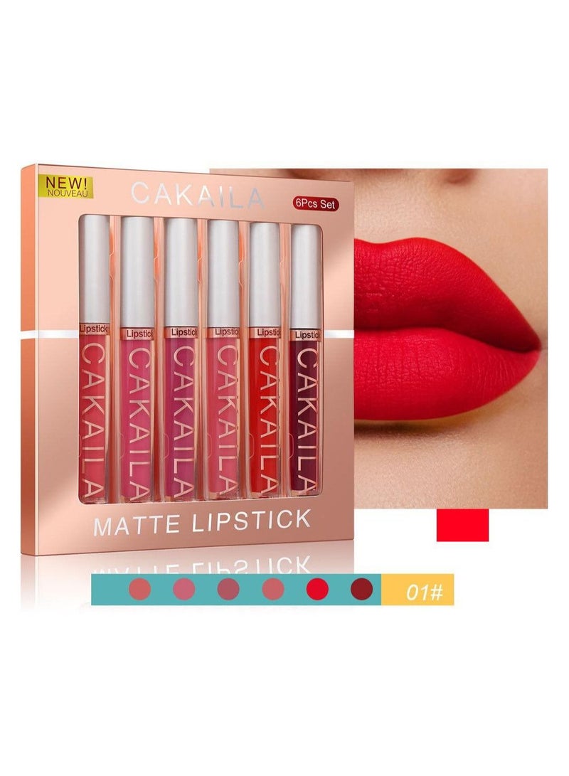 CAKAILA 6-Piece Matte Waterproof Liquid Lipgloss Set B  - Image 3