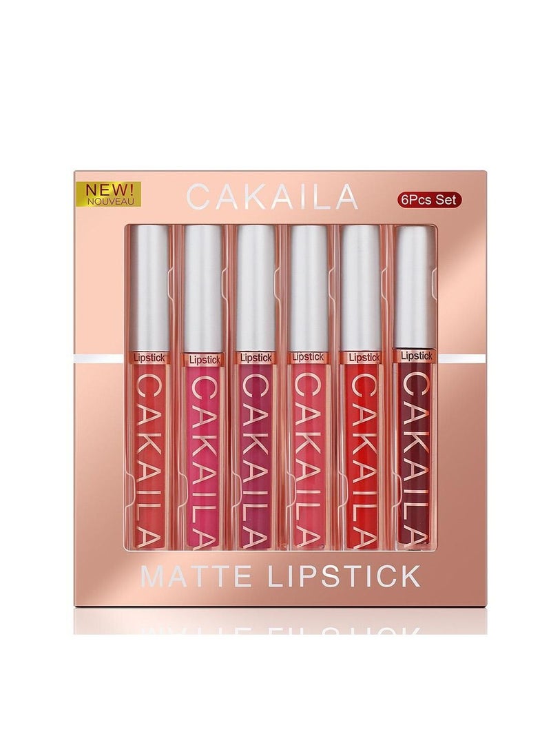 CAKAILA 6-Piece Matte Waterproof Liquid Lipgloss Set B  - Image 1