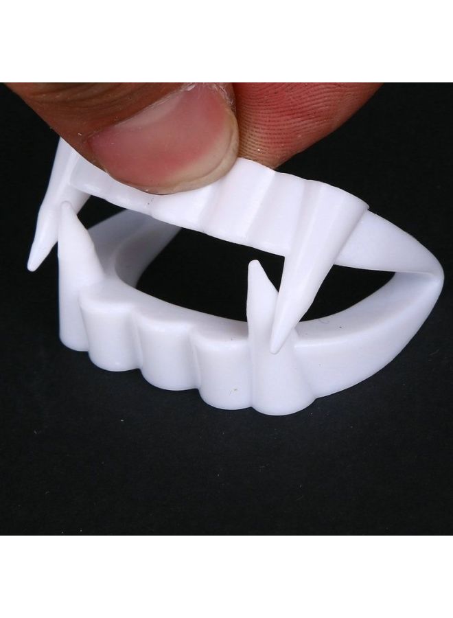 Loquat Vampire Braces  Fool's Day Toy Funny False Braces Zombie Teeth Cosplay Fake-Color:Upgraded White False Teeth 2 * * - Image 4