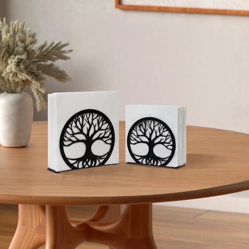 MSJGA Napkin Holder for Table, Standing Napkin Dispenser Outdoor Farmhouse Black Cocktail Napkin Holders for Kitchen Coffee Shop Dining Room (6"x 1.7"x 4.9") - Image 5