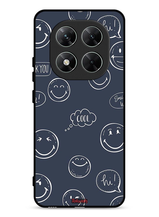 Tolwak Xiaomi Redmi Note 14 Pro 5G Protective Case Cover Cool Faces Tags - Image 1