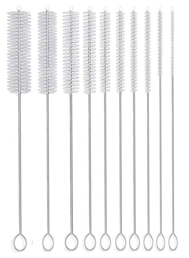 desin Long Straw Brush, Nylon Pipe Tube Cleaner 8-ihch 10 Different Diameters Set of 10 - Image 1