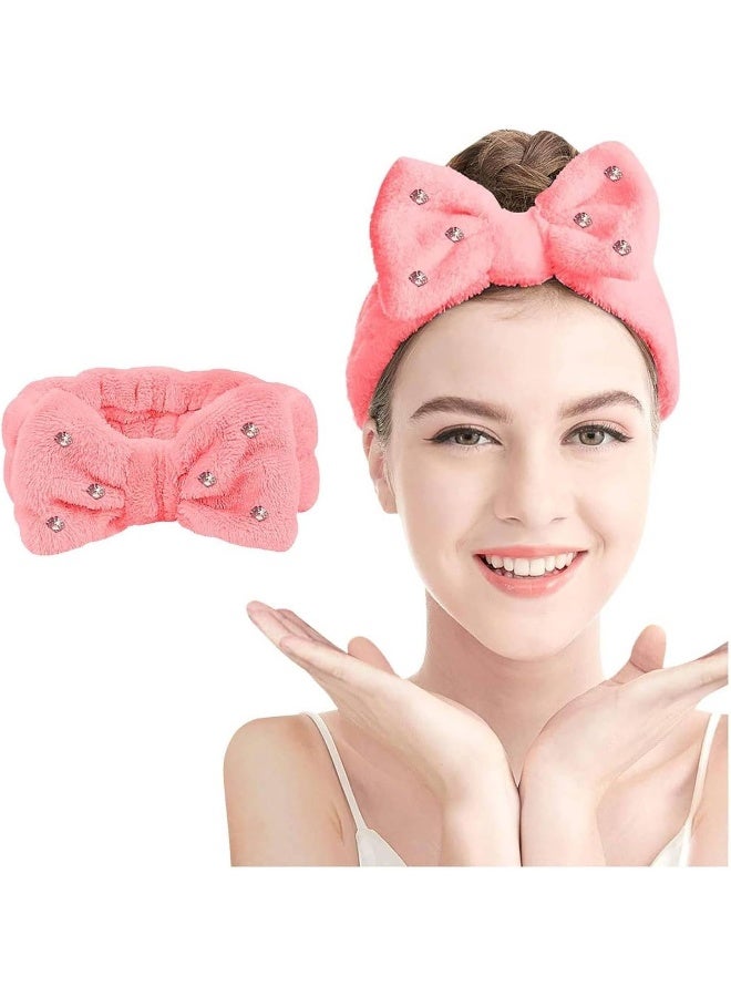 MOMENT Spa Headband, Makeup Headband, Bow Headband For Washing Face, Teen Girls Fuzzy Skincare Headbands, Skincare Headbands, Hair Bands For Women - Image 1