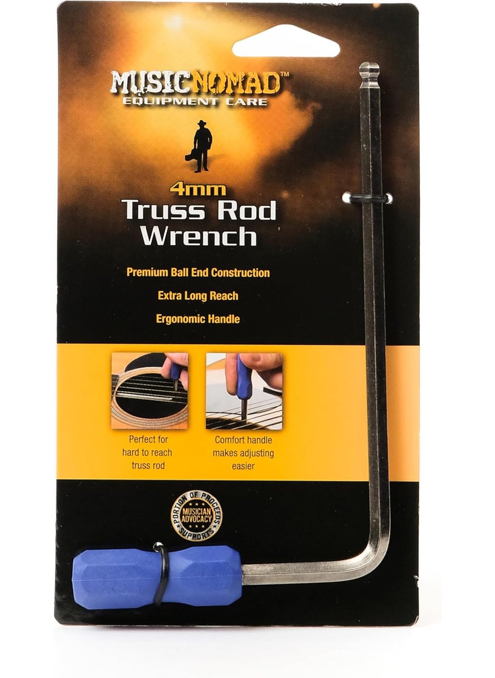MusicNomad MusicNomad Premium Truss Rod Wrench  4mm for MARTIN Guitar Models DSS OMSS Modern Deluxe Series SC13E and other Acoustic Guitar Brands MN237  - Image 2