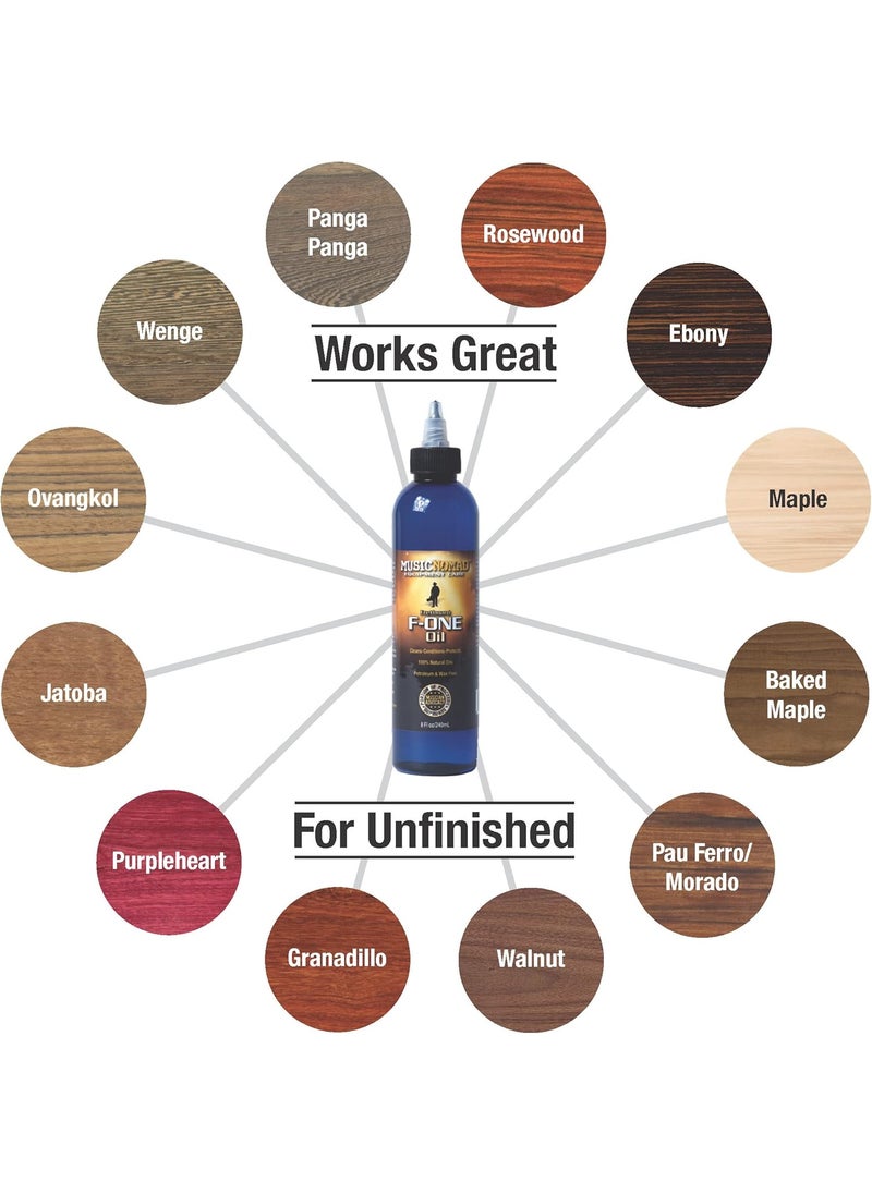 MusicNomad MusicNomad MN151 Fretboard FONE Oil  Cleaner  Conditioner  8 oz  - Image 2