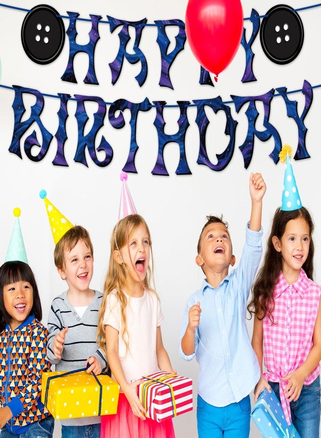 MinFyberd Button Birthday Party Decorations Happy Birthday Banners Colorful Button Eye Hanging Swirls Cartoon Movie Hanging Cutout Streamers Ceiling Decor for Kids Birthdays Party Baby Shower Decorations - Image 5