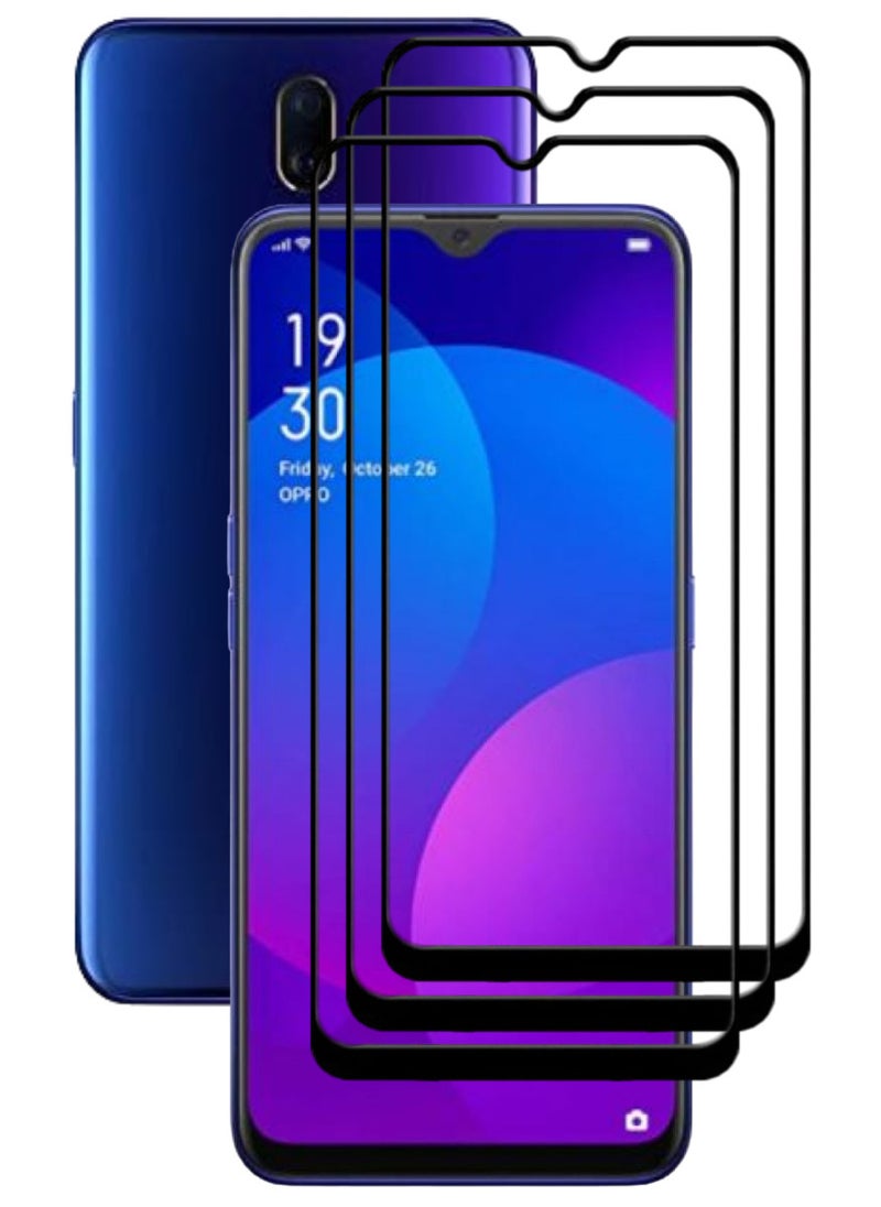 ACLIX 3 Pieces Antistatic ESD Dustproof Premium Quality High Definition Tempered Glass Screen Protector Designed For Oppo F11 - Image 1