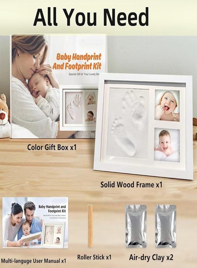 Dkriva مجموعة بصمات اليد والقدم للأطفال حديثي الولادة من Dkriva®، تذكار تذكاري للطفل مع إطار صور، طين آمن وغير سام، مثالي كهدية لحفلات استقبال المولود، ديكور غرفة الأطفال (صغير) - Image 5