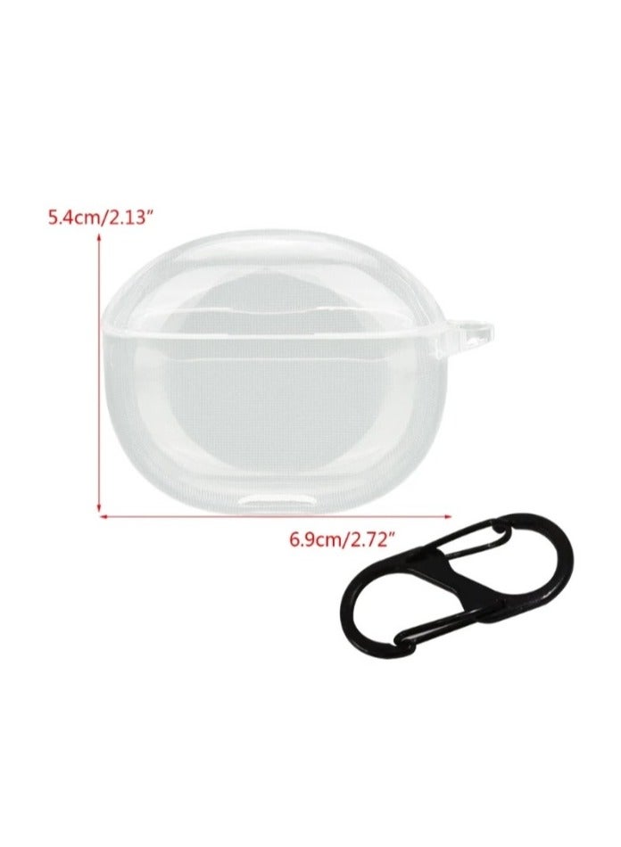 حافظة سيليكون شفافة لسماعات SoundPEATS Air 3، غطاء واقي مع مشبك وحبر تنظيف - شفاف - Image 2