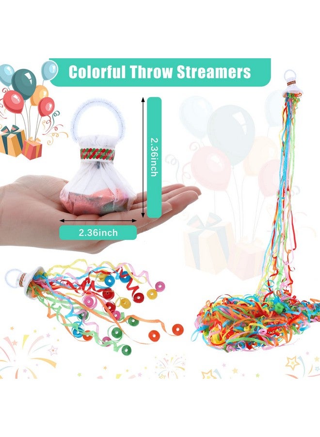 Civaner 30 Pieces No Mess Streamers Confetti White Hand Throw Streamers Paper Crackers for Wedding Opening Celebrations Birthday Retirement Engagement Graduation Party Favors Decor - Image 2