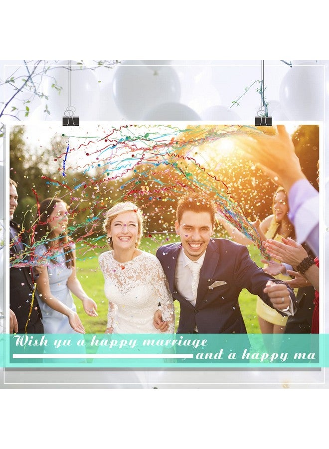 Civaner 30 Pieces No Mess Streamers Confetti White Hand Throw Streamers Paper Crackers for Wedding Opening Celebrations Birthday Retirement Engagement Graduation Party Favors Decor - Image 4