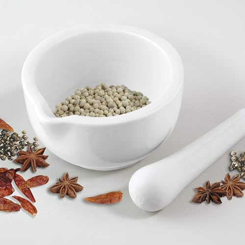 Fackelmann Pestle and Mortar 11 x 6 cm Porcelain - Image 5