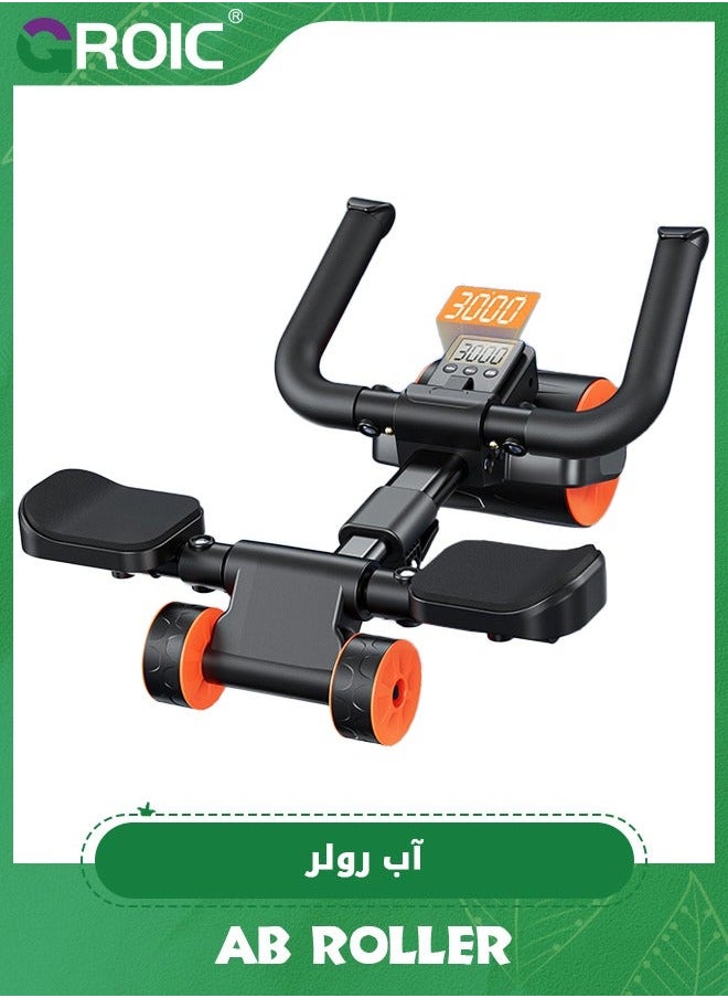 GROIC Ab Roller Wheel with Elbow Support and Timer, Adjustable Automatic Rebound Abdominal for Effective Abdominal,Perfect Exercise Core Workout Home/Gym  - Image 1