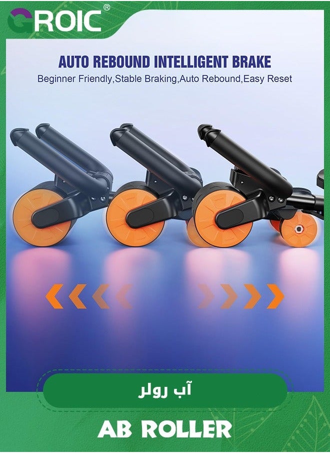 GROIC Ab Roller Wheel with Elbow Support and Timer, Adjustable Automatic Rebound Abdominal for Effective Abdominal,Perfect Exercise Core Workout Home/Gym  - Image 3