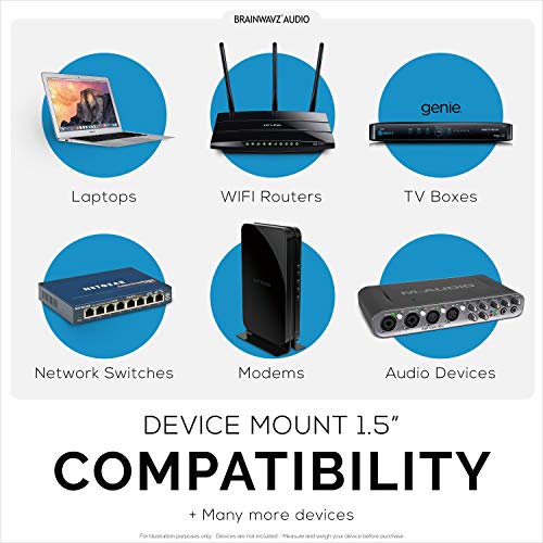 Brainwavz Screwless 1.5" Wide Cable Box Mount, Modem, Router, Mesh, Streaming Media Devices & More Wall Mount | Wall Mount Any Device Upto 1.5" Wide & 4lb in Weight, Strong VHB Adhesive, No Tools - Image 3