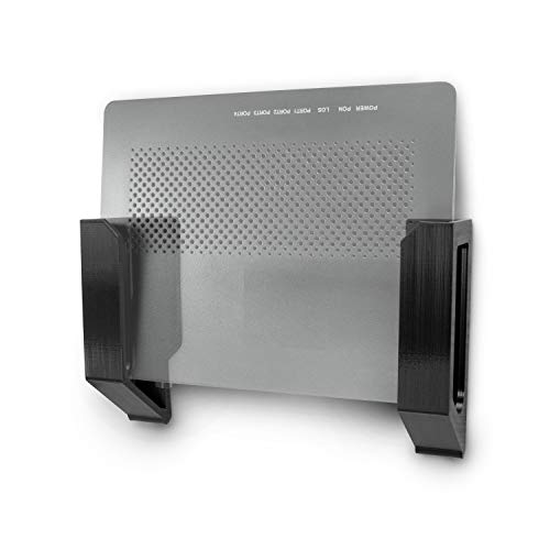 Brainwavz Screwless 1.5" Wide Cable Box Mount, Modem, Router, Mesh, Streaming Media Devices & More Wall Mount | Wall Mount Any Device Upto 1.5" Wide & 4lb in Weight, Strong VHB Adhesive, No Tools - Image 1