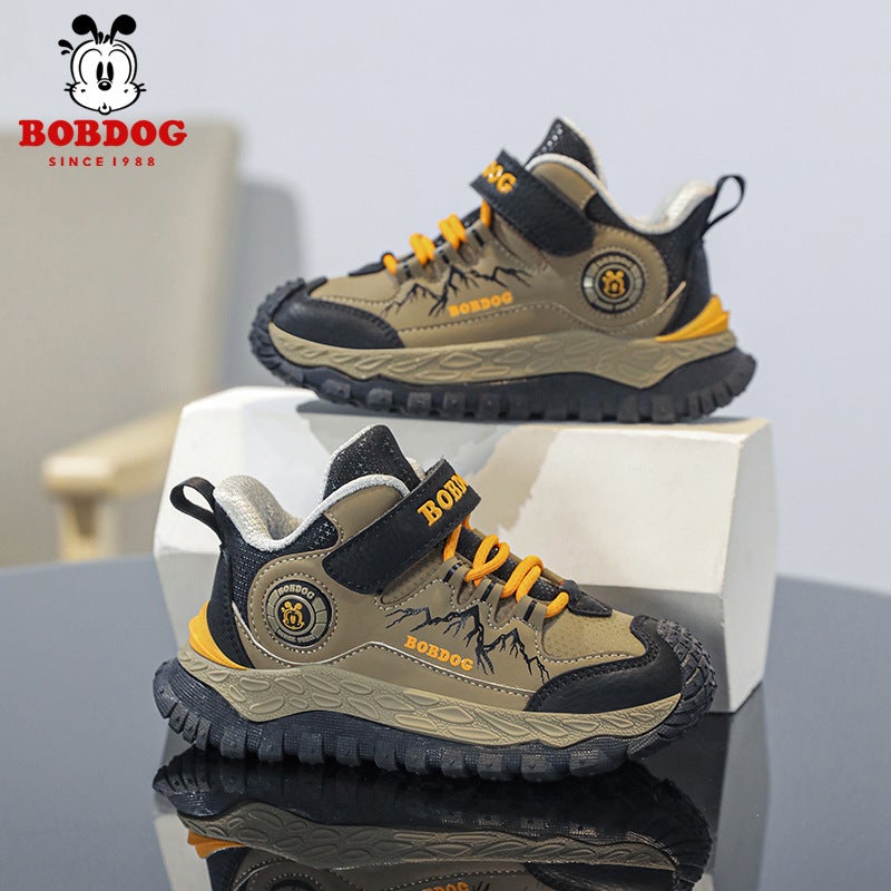 Babudou Kidsren'S Shoes Kidsren'S Sports Shoes 2025 Leather Non-Slip Running Shoes For Boys And Girls Outdoor Trendy Kidsren'S Shoes - Image 2