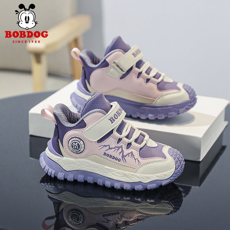 Babudou Kidsren'S Shoes Kidsren'S Sports Shoes 2025 Leather Non-Slip Running Shoes For Boys And Girls Outdoor Trendy Kidsren'S Shoes - Image 5