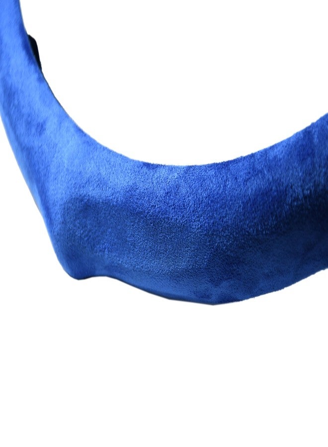 PartsTo Quick Install Sporty Suede Steering Wheel Cover with Blue Stripe for 14½ to 15 inches Car Sedan Coupe SUV Pickup Steering Wheel 14.5 to 15 inches - Image 4