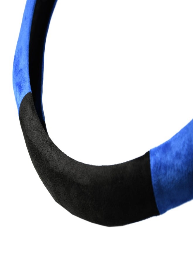 PartsTo Quick Install Sporty Suede Steering Wheel Cover with Blue Stripe for 14½ to 15 inches Car Sedan Coupe SUV Pickup Steering Wheel 14.5 to 15 inches - Image 5