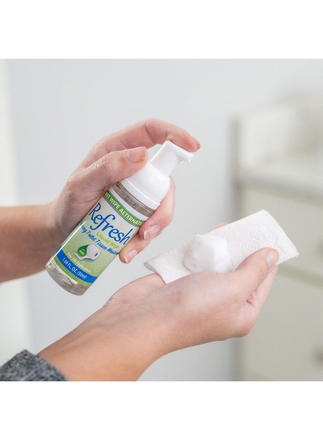Refresh Liquid Wipe: Toilet Paper Foam Dispenser Refill. Eco-Friendly Flushable Wet Wipe Alternative with Witch Hazel and Aloe. 8 oz Refill.… - Image 3
