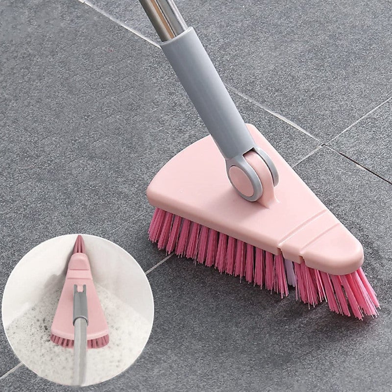 Bathtub Cleaning Brush: Flexible Head Design - Long Stainless Steel Handle for Bathroom Kitchen Hard-To-Reach Corners - Image 4