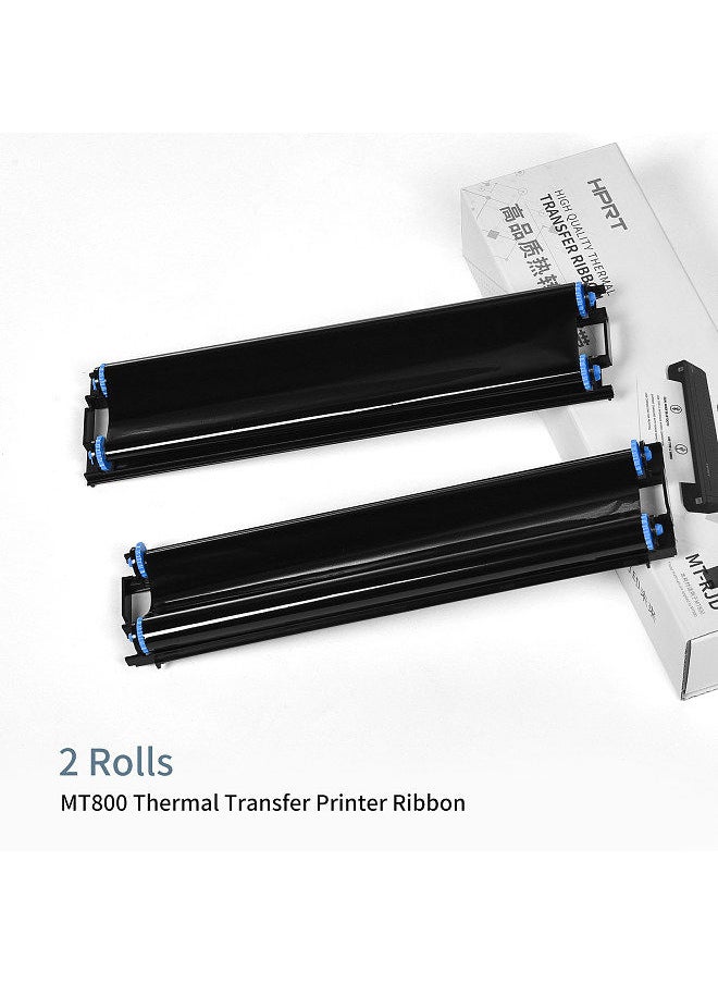 HPRT - 2 Rolls Thermal Transfer Ribbon with RFID Funtion for MT800 Portable A4 Thermal Transfer Printer - Image 1