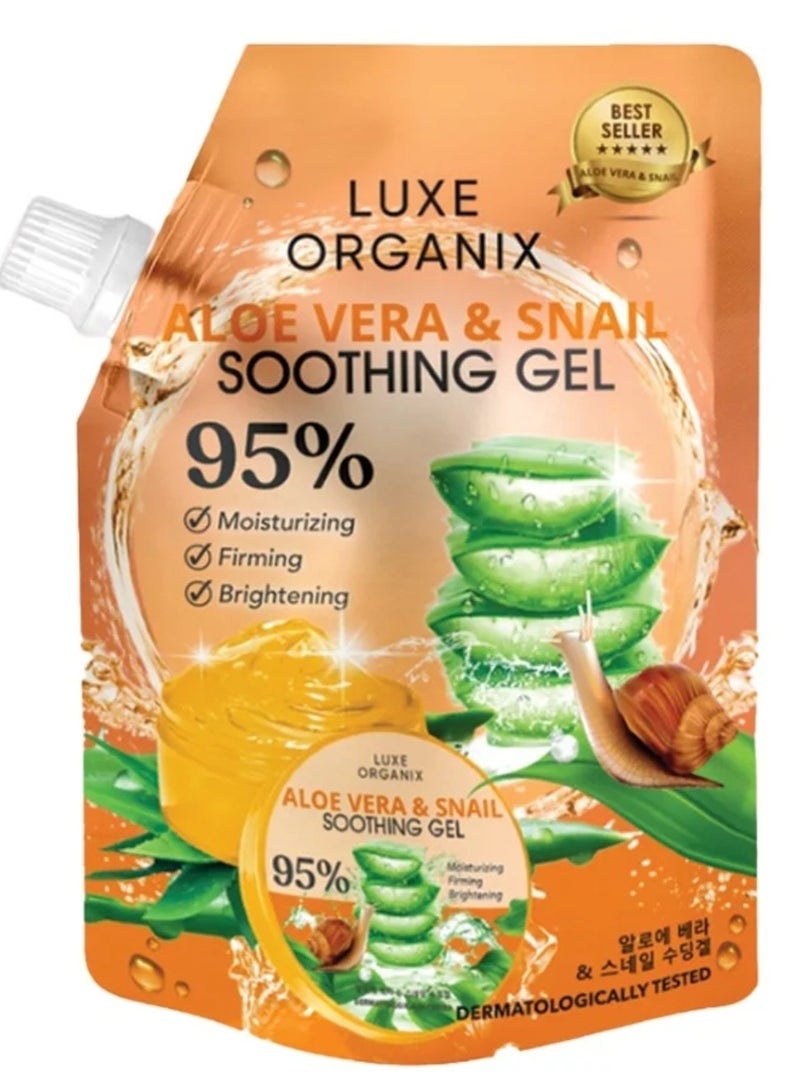 LUXE ORGANIX Luxe Organix Aloe Vera & Snail Soothing Gel 100ml - Image 1