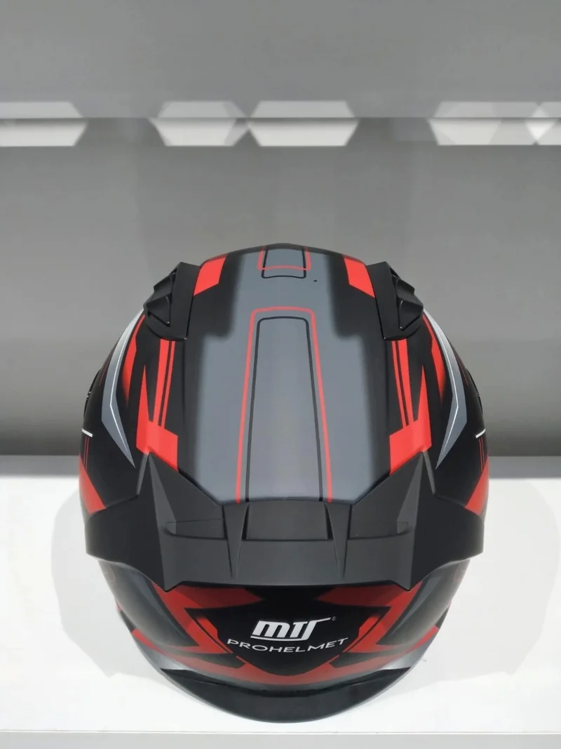 MTS Helmet Pro 801 Twılgh with Sunglasses Matte Grey/red