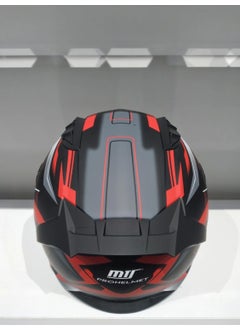 MTS Helmet Pro 801 Twılgh with Sunglasses Matte Grey/red  - Image 4