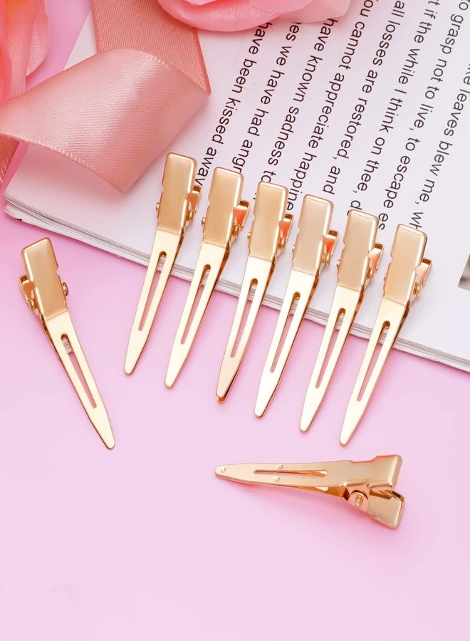 Bantoye 50 Pcs Alligator Curl Clips, Bantoye 1.8 Inch Single Prong Clips Hair Accessories for Hair Styling, Coloring, Gold - Image 4