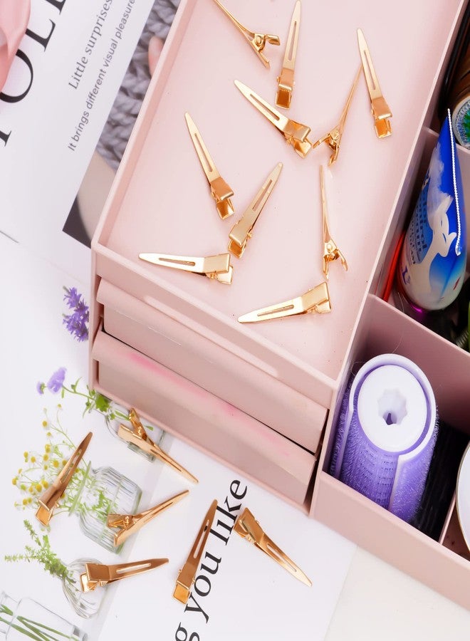 Bantoye 50 Pcs Alligator Curl Clips, Bantoye 1.8 Inch Single Prong Clips Hair Accessories for Hair Styling, Coloring, Gold - Image 5