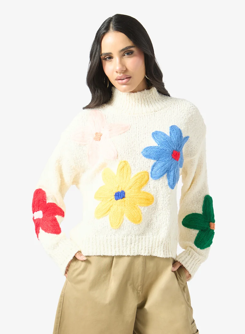 Ginger Floral Embroidered Sweater