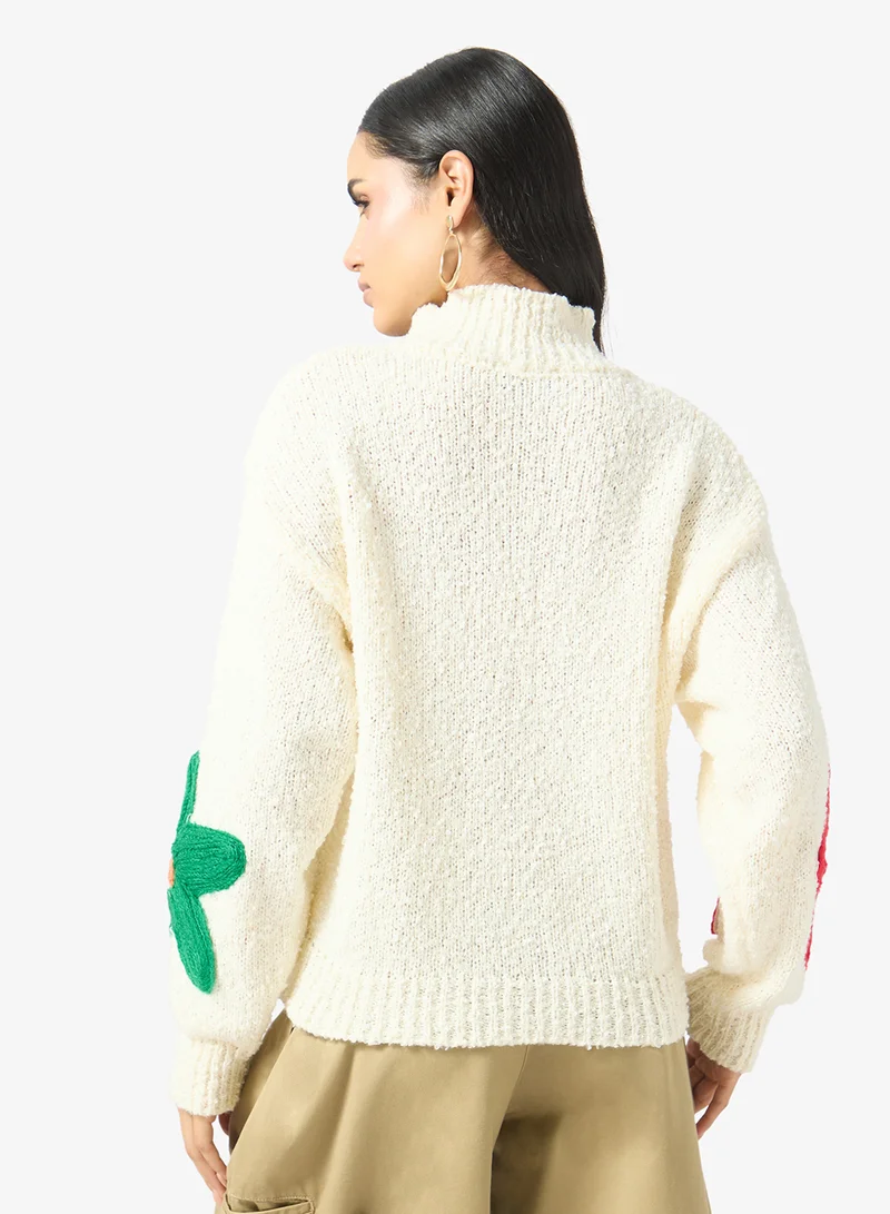 Ginger Floral Embroidered Sweater