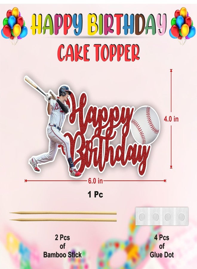 Seyal® Baseball Happy Birthday Cake Topper - Image 2