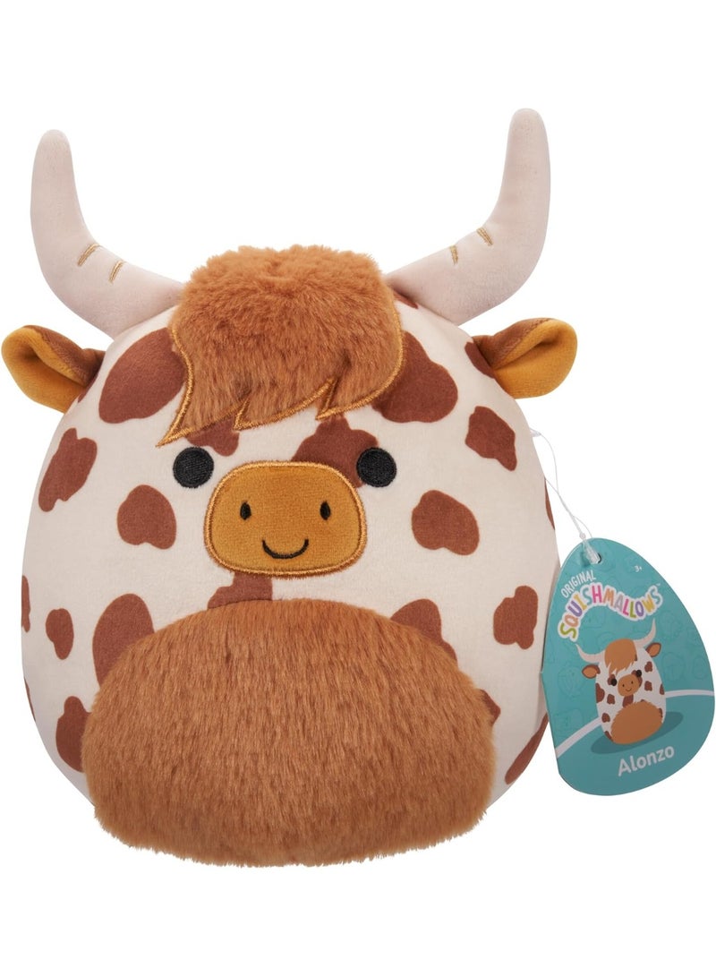 Squishmallows Alonzo the Highland Cow 19 cm Super Soft Plush Toy - Image 1
