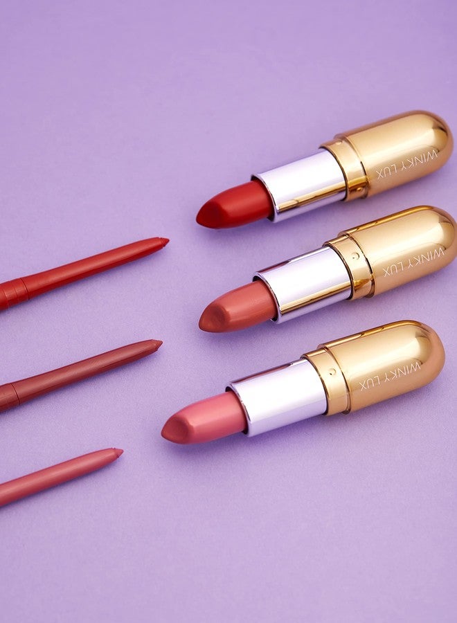 Winky Lux Demi Matte Lip Liner Pencil - Waterproof, Mauve & Brown, Use with Matte Lipstick - Dirty Love - Image 5
