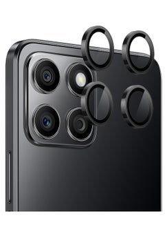 ماركة غير محددة Camera Lens Protector for Honor X8b Accessories, 9H Tempered Glass Metal Individual Ring Camera Cover Screen Protector, Case Friendly, Anti Scratch (Black)  - Image 1