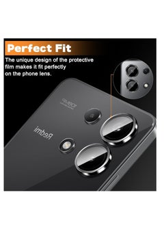 ماركة غير محددة Camera Lens Protector for Honor X8b Accessories, 9H Tempered Glass Metal Individual Ring Camera Cover Screen Protector, Case Friendly, Anti Scratch (Black)  - Image 3