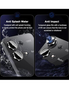 ماركة غير محددة Camera Lens Protector for Honor X8b Accessories, 9H Tempered Glass Metal Individual Ring Camera Cover Screen Protector, Case Friendly, Anti Scratch (Black)  - Image 4