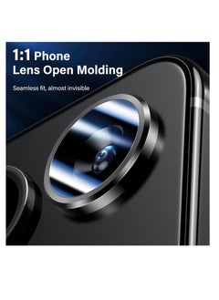 ماركة غير محددة Camera Lens Protector for Honor X8b Accessories, 9H Tempered Glass Metal Individual Ring Camera Cover Screen Protector, Case Friendly, Anti Scratch (Black)  - Image 2