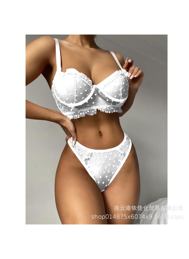 Single-layer Ultra-thin Transparent Bra Briefs Underwear Suit Couple Underwear A Generation Of Hair
