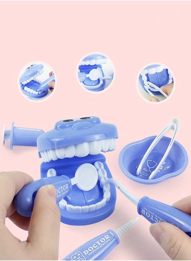 MIXDE - 9-Piece Early Education Brushing Toys, Children Role Play Toy Crocodile Early Education Cartoon Tooth Brushing Model  Dentist Game for Kids Classroom - Image 1