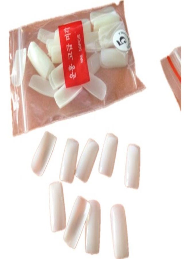 500-Piece Full Cover Manicure Fake Nail Tips Set - Image 4