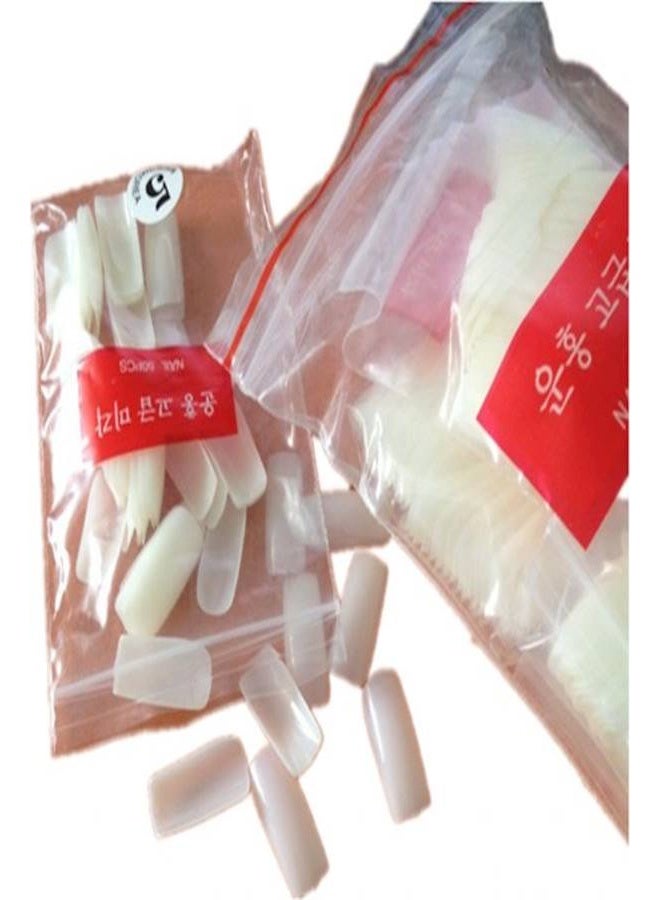 500-Piece Full Cover Manicure Fake Nail Tips Set - Image 5